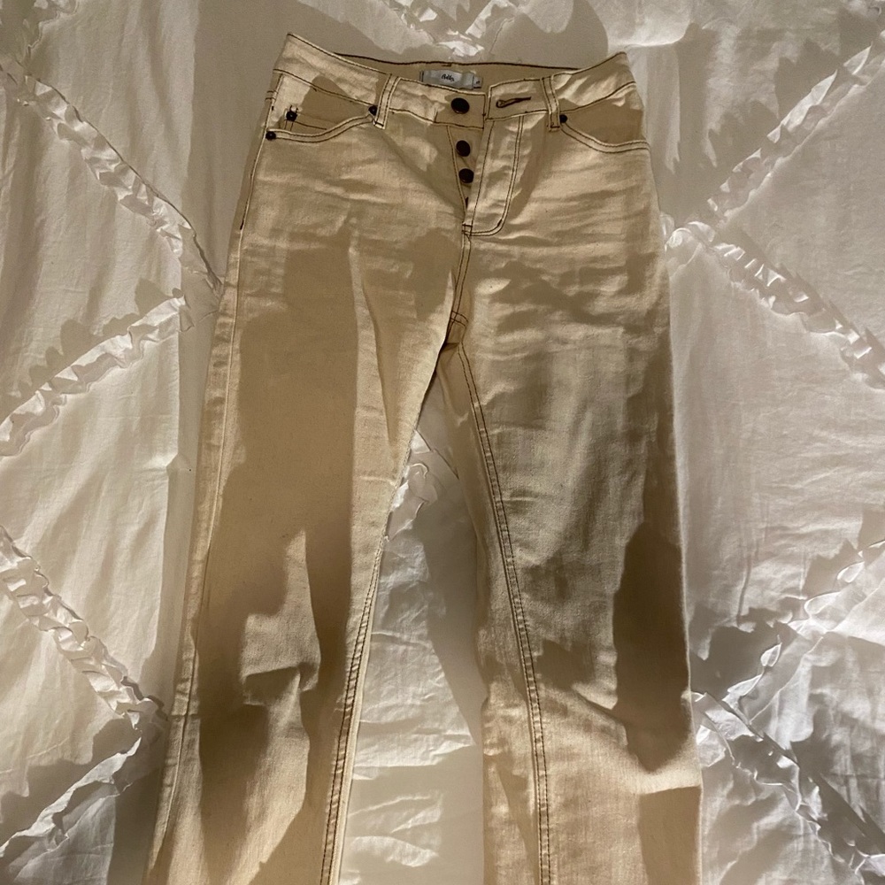 White wide leg Adika pants